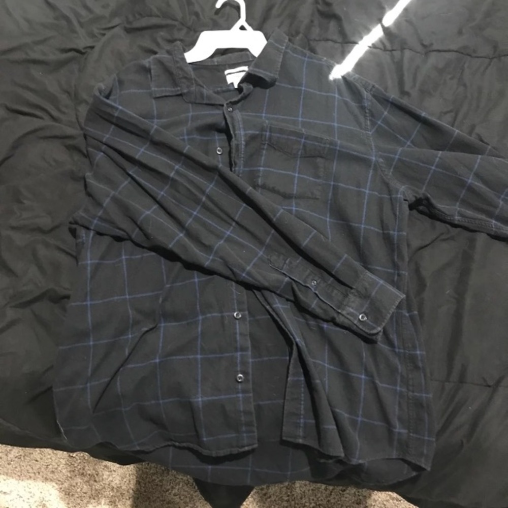 Black and blue flannel